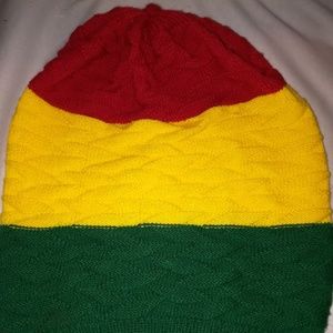 Rasta Colored Slouchie Beanie